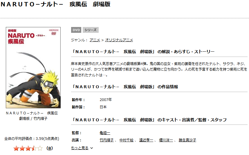 劇場版 Naruto ナルト 疾風伝の動画を無料でフル視聴できる動画サイトまとめ アニメ動画大陸 アニメ動画無料視聴まとめサイト