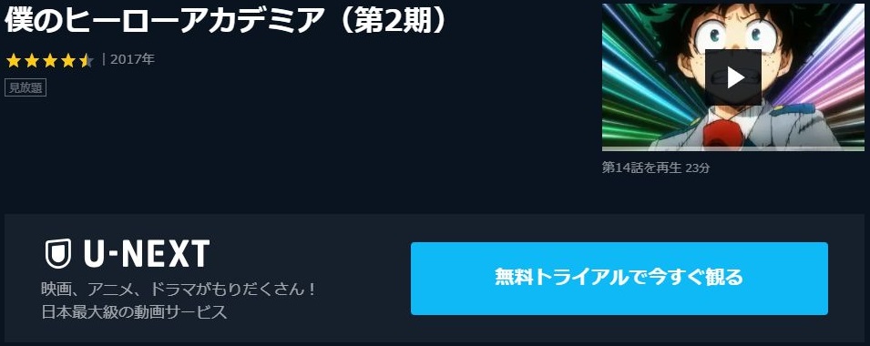 僕のヒーローアカデミア 2期 の動画を無料で全話視聴できる動画サイトまとめ アニメ動画大陸 アニメ動画無料視聴まとめサイト